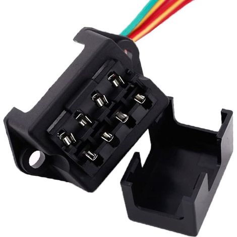 4 Way Car Fuse Box, 2 Inputs 4 Outputs Standard Blade Fuse Holder, with Pre-Wired and 10 Standard Blade Fuses (12 V/24 V/32 V/48 V Universal) (1/4)