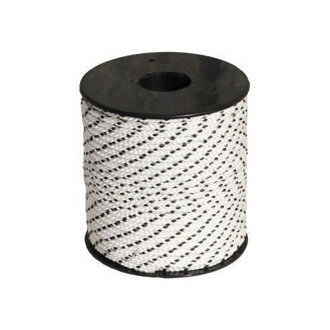 Cuerda Arranque Motor 04Mm Nylon Blanco/Negro Helicoide Hyc 40 Mt