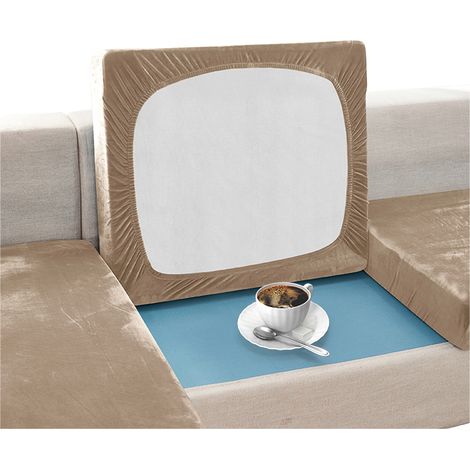 Copridivano, VELLUTO, BEIGE, caffè con latte 100-125 cm