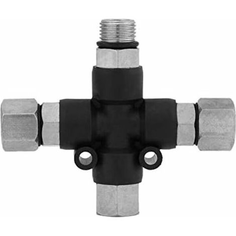 Raccord de raccord de séparateur d'air 1/8 '' 3 voies Airush Adaptateur de collecteur de flexible d'air Connecteur de pulvérisation pour aérographe