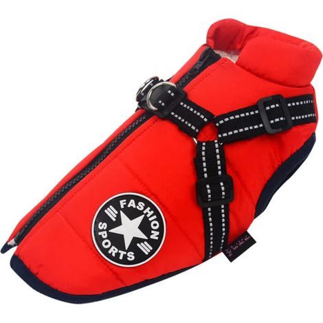 (L)Manteau Chien Veste avec Harnais pour Petits et Moyens Chiens imperméable Manteau Chien Veste Chaud rembourré Puffer Chien Chien vêtements Chiot Manteau de Chien (1/5)