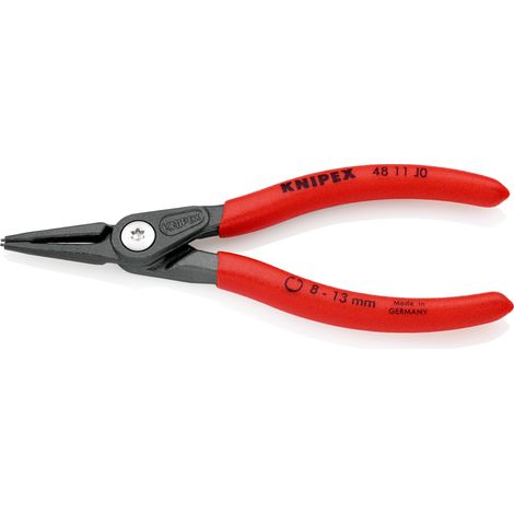 KNIPEX 48 11 J0 Pince de précision pour circlips pour circlips intérieurs d'alésage gaines PVC anti-dérapantes grise atramentisée 140 mm