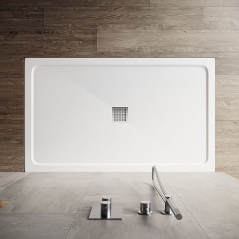 SONNI Quadratische Duschwanne Rutschfeste versenkte Duschwanne SMC Quick drain design 1500x900 mm (1/5)