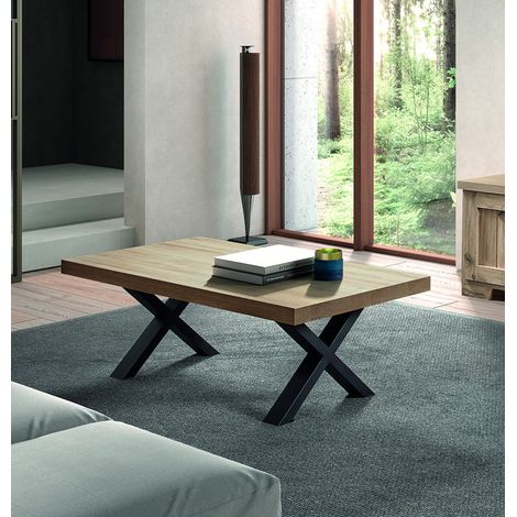 Table basse contemporaine chêne canyon Sirocco (1/4)