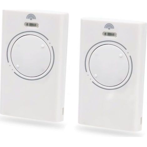 2 Pièces Telecommande Porte de Émetteur de Garage 868MHz,Telecommande Portail 2 Canaux Compatible avec XT4 868 SLH LR, XT4 868 SLH, XT2 868 SLH LR, XT2 868 SLH(White) (1/4)
