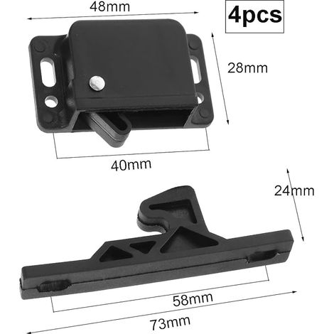 Verrous de porte d'armoire,Serrures de camping-car,Verrou armoire pour porte de van,verrou de placard,placards,tiroirs, portes de caravane (1/4)