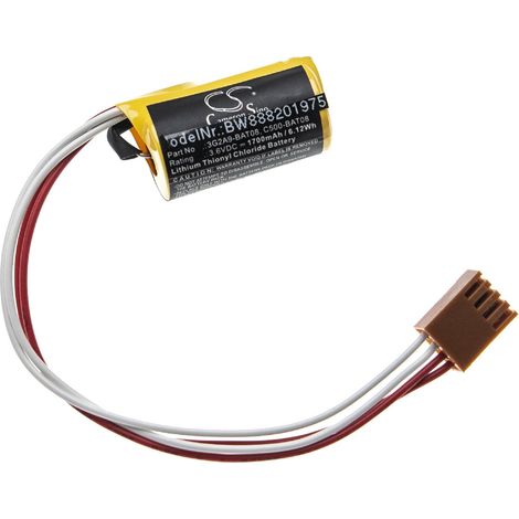 vhbw Batterie kompatibel mit Omron C60P, C60K, CQM1, C60PF, CV1M, CV1000, CVM1D, CV500 PLC Programmable Logic Controller (1700 mAh, 3,6 V, Li-SOCl2) (1/2)