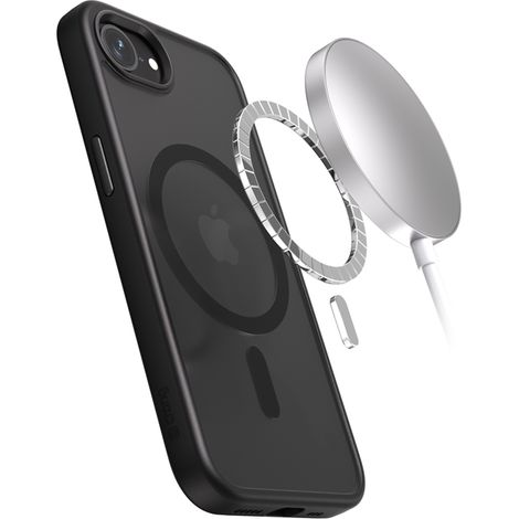 Crong Hybrid Frost MAG Cover - iPhone 16e MagSafe Hülle (Schwarz) (1/5)