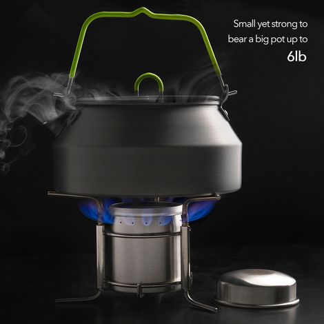 Réchaud de pique-nique de Camping, brûleur Portable d'alcool liquide en acier inoxydable pour l'extérieur (1/5)