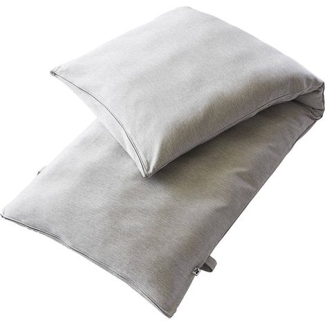 PRIMROSE - Coussin Bain de Soleil 70x190 Déhoussable Tissu Déperlant Gris Galet (1/5)