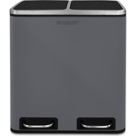 Tretmülleimer Felix Trennsystem Dunkelgrau 2 x 15 Liter (30 Liter)