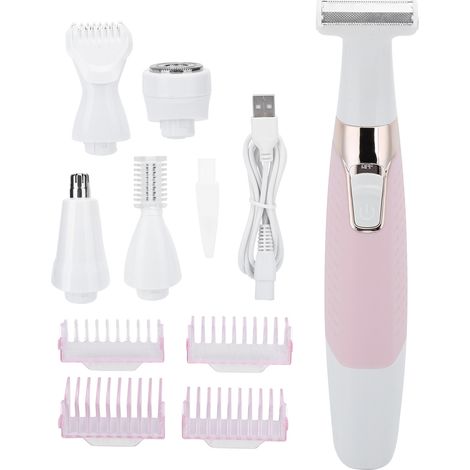 Épilateur électrique rechargeable USB pour femme, rasoir doux 5 en 1 machine à épiler sans douleur (1/5)