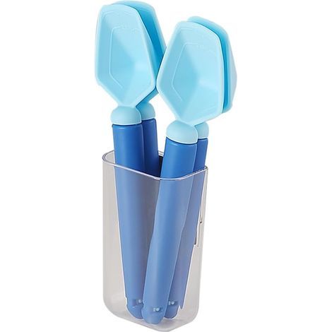 BRAVIX Lot de 4 Pince Sachet Alimentaire,Clips de Fermeture,Fermeture Sachet Alimentaire,Clips de Cuisine,Clips pour Sachets,Distributeur de Collations,Clips de Fraîcheur,Avec une Cuillère à Mesurer (1/5)