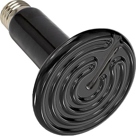 Lampe chauffante infrarouge 220 V E27 pour reptiles, étanche, en céramique, pour amphibiens et reptiles, 75 W (1/4)