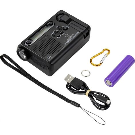 [NEUWERTIG] B-Ware Renkforce Rf Cr 200 Kofferradio Radio Wiederaufladbar Solarpanel Handkurbel835