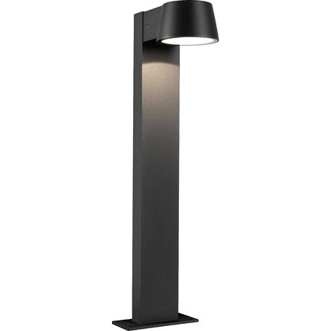 Paulmann – Luminaire LED extérieur 94454 potelet gris IP44 – 6 W – Aluminium – Éclairage 3000K blanc chaud – Pour allées et terrasses (1/5)