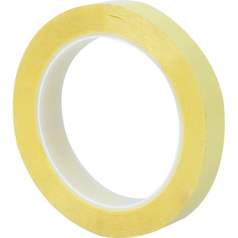 rouleaux de ruban adhésif isolant transparent en film PET pour transformateur, moteur et condensateur, 16 mm x 66 m, jaune (1/5)