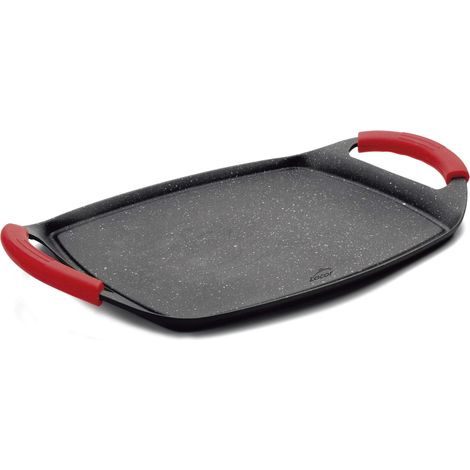Lacor - 25536 - Ferro da stiro, Eco Stone Grill, Compatibilità: tutti i tipi di cucine, Adatto per l'induzione e forno, Rivestimento antiaderente, Ecologico e privo di PFOA, 29 x 22, 5 x 1, 5 cm (1/5)