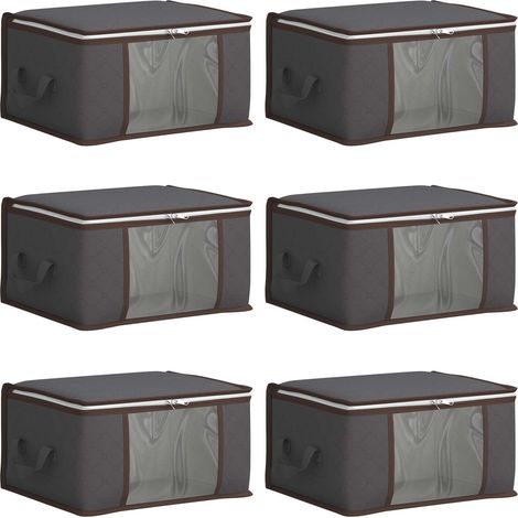 Maison Exclusive - Boîte de rangement avec fenêtre latérale transparente 6 pc (1/5)