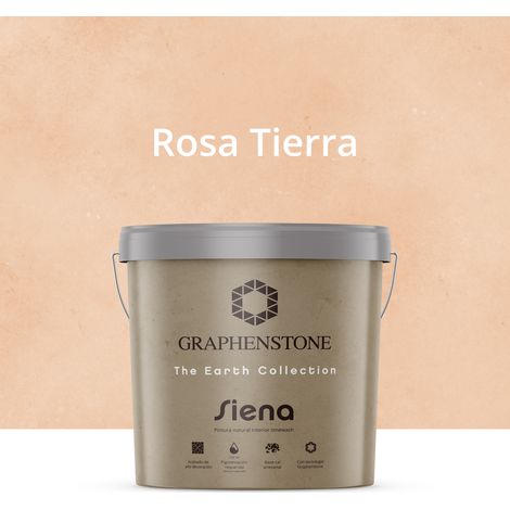 Pintura Ecológica INTERIOR Efecto LIMEWASH Base Cal SIENA Color ROSA TIERRA 12L