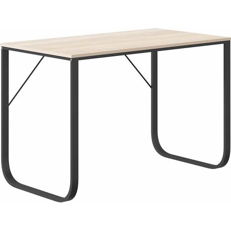 Maison Exclusive - Scrivania Computer Nera e Rovere 110x60x73 cm Legno Multistrato (1/5)