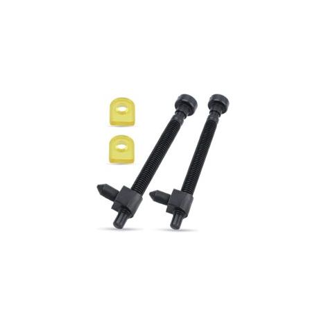 2 tensores de tornillo de ajuste de cadena para motosierra Husqvarna 42 44 50 51 55 Rancher 234 238 242 246 133 444 501537101, 501546301-Crezuo