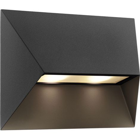 Nordlux – Applique extérieure Pontio 27 en aluminium noir – H.19 – IP54 – Culot GU10 – Design géométrique moderne pour éclairage extérieur (1/5)