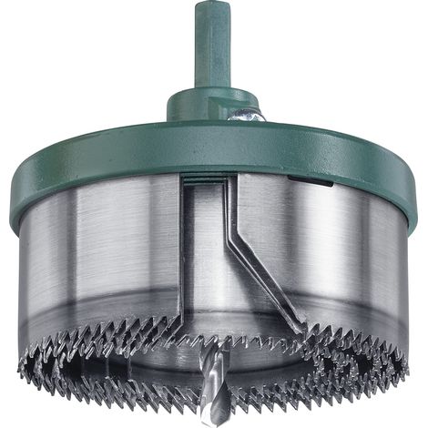 Scie cloche multi-couronnes 6 pièces Ø 46, 53, 60, 68, 74 et 81 mm, bonne capacité de coupe, longue durée de vie, avec plateau-support lourd en fonte d'aluminium et queue six pans (1/5)
