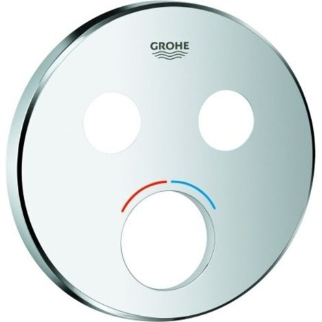 Rosette 46992 rund für Mischer mit 2 Absperrventilen chrom (1/2)
