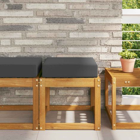 Sitzkissen für Outdoor Anthrazit 40 x 40 x 8 cm 100 % Polyester