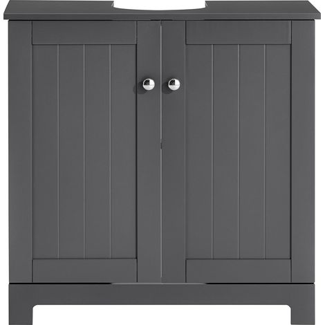 Mobile Sottolavabo Per Bagno Con 2 Ante L60P30A60 Cm, BZR18-II-DG SoBuy