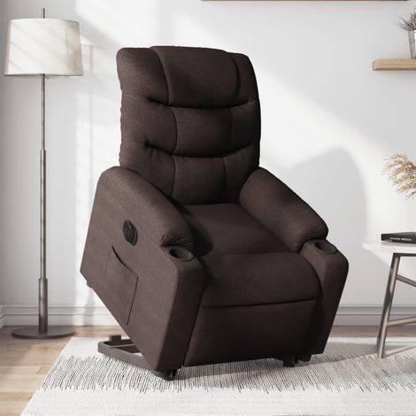 Fauteuil inclinable électrique-Chaise de relaxation-Fauteuil Relax marron foncé tissu 622219 (1/5)