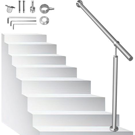 SWANEW Corrimano in acciaio inox per scale esterne/interne Angolo regolabile per il montaggio a parete 150 cm (1/5)