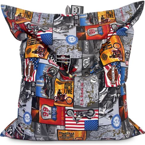 Big Pouf Imprimé Route 66 Happers Route 66