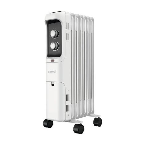 Varma – Radiateur bain d'huile 1500W – 3 niveaux de puissance – Thermostat mécanique – Protection anti-surchauffe – Mobile avec roulettes (1/5)