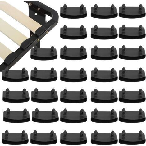 Schwarze 55-mm-Lattenrost-Endkappen – 40er-Packung Kunststoffkappen – Kompatibel mit 52–54 mm Lattenrosten – Einfache Montage an den Seitenteilen (1/5)