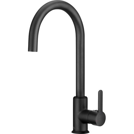 ROCA A5A7409CN0 MENCIA Grifo Monomando Cocina Caño Giratorio Cold Start. Negro Negro Titanio - ref: A5A7409CN0 (1/2)