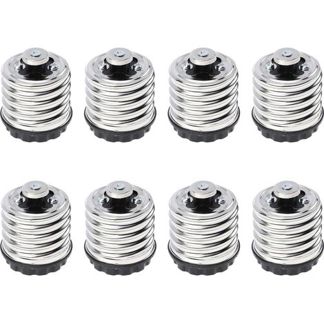 Adaptateur de Douille E40 vers E27 8 Pièces Convertisseur d'Ampoule Sûr et Polyvalent Compatible LED Pratique à Utiliser Accessoires de Lampe (1/5)