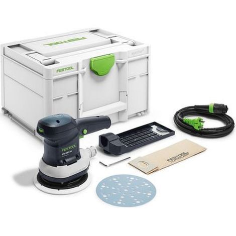 Festool – Ponceuse orbitale 310W – Ø plateau 150mm – Vitesse 4000-10000 min⁻¹ – Pour bois dur et métal – 576080