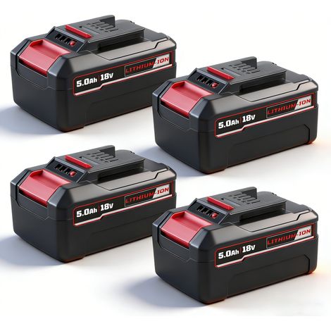 4pcs 5000mAh EIN18C2 HSL1810 Li-ion Batterie de remplacement pour EINHELL 18V Batterie d'alimentation x-change PX-BAT4 4511396 4511437 Pin de batterie pour outils électriques (1/5)