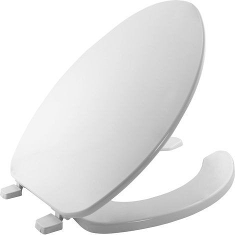 Economy Lunette WC allongée en plastique avec couvercle Blanc (1/5)