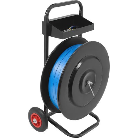 1 chariot mobile pour bande de cerclage en polypropylène, polyester ou PET avec noyau de 200, 400 mm, distributeur de bande de cerclage mobile (1/5)