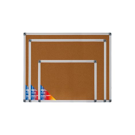 Iternet Pannello in Sughero con Cornice in Alluminio 45x60 cm