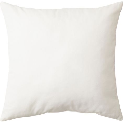 Noyau d'oreiller européen 40 x 40 cm - Garnissage en duvet - Tissu en coton - Blanc - 1 pièce (1/4)