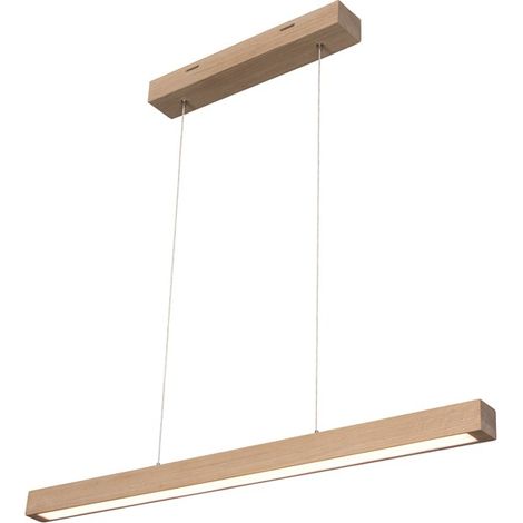 Suspension en Chêne Huilé Design Contemporain avec Variateur Tactile SMAL 2 LED (1/3)