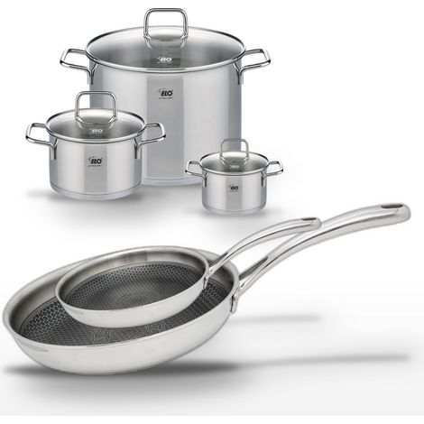 Lot de 3 Faitouts Elo Relief Evolution et 2 Poêles 24/28 cm (1/5)