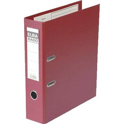 Archivador de palanca elba carton forrado din a4 rojo -lomo de 80 mm -rado plast (1/2)