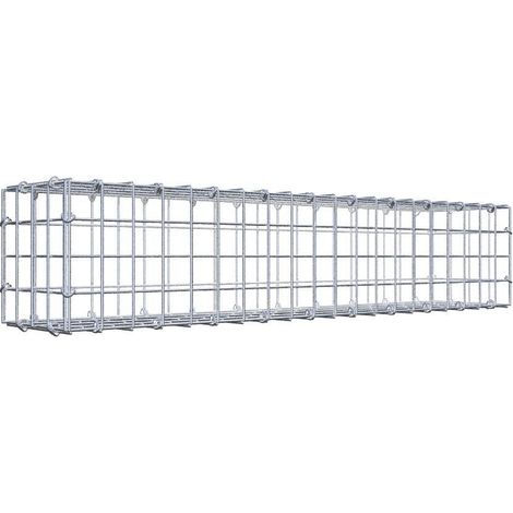 Gabiondeco - Gabion 100 cm x 20 cm x 20 cm (L x H x P). mailles 5 x 5 cm. Fermeture par anneaux en c - Made in Germany (1/5)