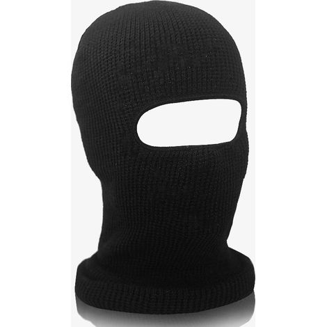 Cagoule unisexe - Masque intégral chaud - Couvre-chef coupe-vent - Sport et plein air - Noir