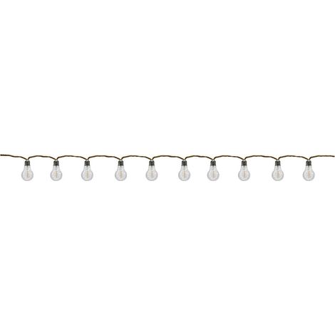 Guirlande lumineuse extérieur en corde 10 ampoules filament transparentes LED blanc chaud 7.70m (1/5)
